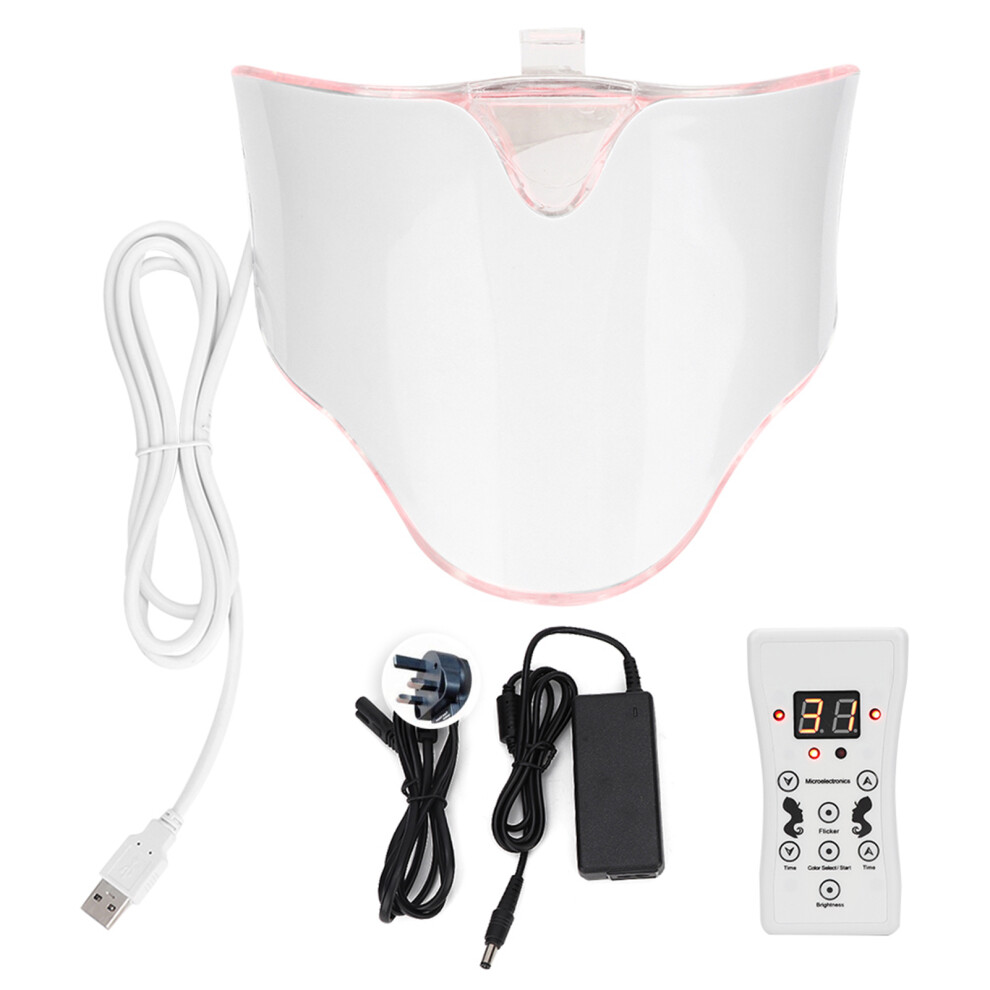 Light/Red/Blue Led Face Mask Beauty Device, 7 Colors Led Therapy For Acne Uction And Wrinkle Improvement, With Two Brightness Modes