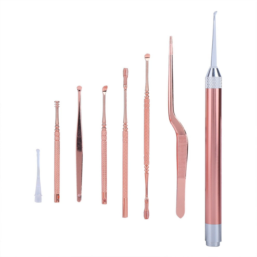 Ear Wax Removal Tool Stainless Steel Spiral Ear Pick Ergonomic Design Reusable Ear Cleaner With Non Slip Grip Rust Proof Hygienic Ear Tool Flexible S