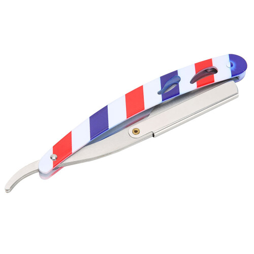Ξυράφι Barber Pole Design για άνδρες, ακριβές χειριστήριο με εργονομική λαβή, ανθεκτική 1