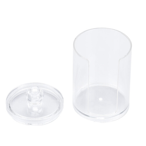 Vanity Makeup Storage Organizer Bathroom Essentials Accessories Functional Decor Elements Thick Clear Smooth Plastic Dust Resistant Lids Cosmetic Cot 1