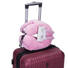 Neck Pillow Phone Holder, Ergonomic Ushaped Phone Holder for Travel (One Size) Uniform Size Light Red