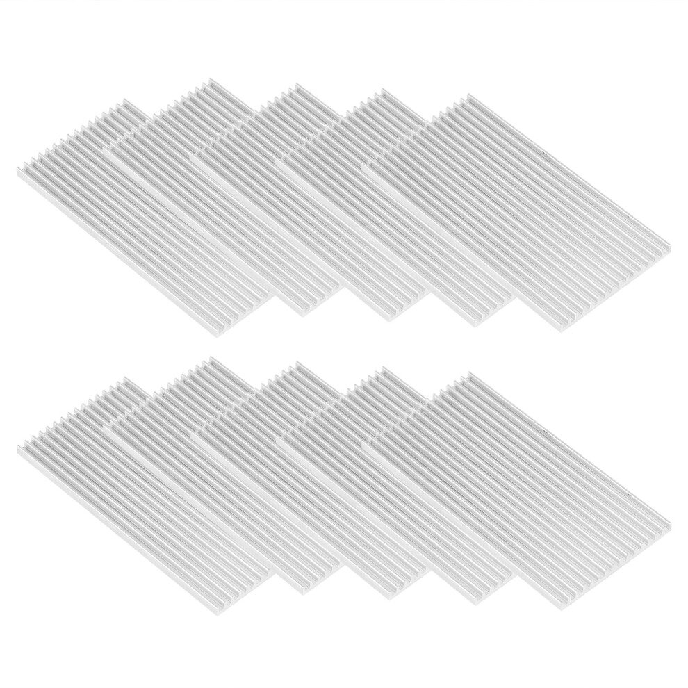 10Pcs Aluminum Heat Sink Heat Dissipation Sheets For Routers Cpu Q50 4 X 100Mm 3621379152557
