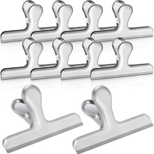 Bag Clips 10Pack Stainless Steel Chip Clips 4.7 Inch Extra Large HeavyDuty Snack Clips For Kitchen Office Home Silver