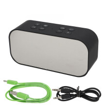 Ceas deșteptător digital cu difuzor Bluetooth, afișaj LED cu oglindă, alarme duale, luminozitate reglabilă, funcție de amânare, port de
