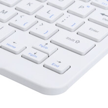 HB028 7in White Bluetooth Mini Keyboard 59 Keys for Tablet Computer Accessories