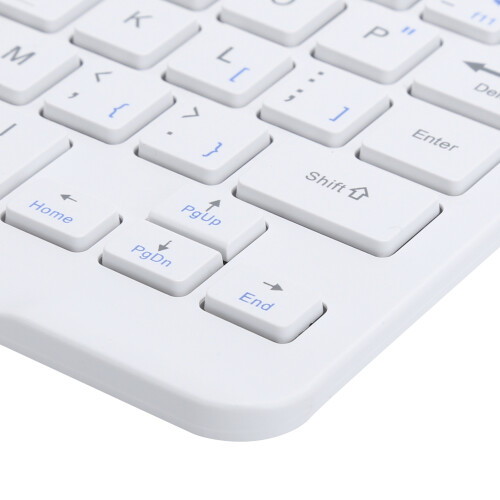 HB028 7in White Bluetooth Mini Keyboard 59 Keys for Tablet Computer Accessories