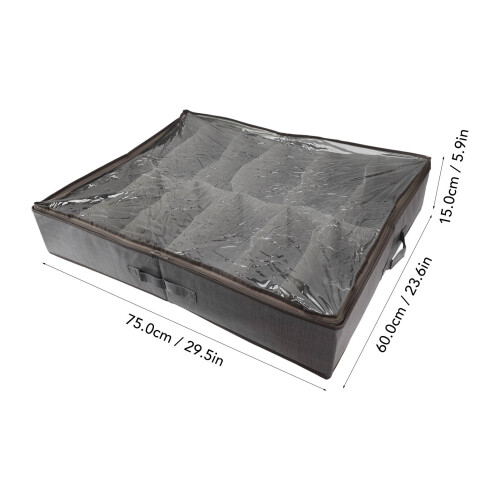 Gray Foldable Under Bed Shoe Storage Organizer Drawer, 542 g 1