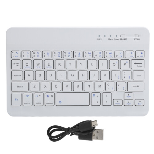 HB028 7in White Bluetooth Mini Keyboard 59 Keys for Tablet Computer Accessories 2