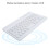 HB028 7in White Bluetooth Mini Keyboard 59 Keys for Tablet Computer Accessories 7