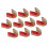 10pcs Brass Nocking Buckle Clip for Archery Bowstring, 3mm, 16g 13
