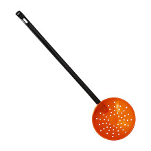 Ice Fishing Scoop Aluminum Alloy Ice Skimmer Spoon Black Ergonomic Winter Fishing Accessory