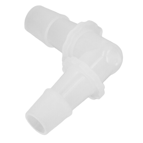 12 piezas de conector codo para manguera de PP, con reborde, 11.1 mm, natural 2
