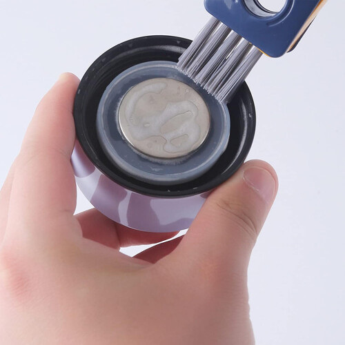 4in1 Bottle Cleaner Brush with Retractable Handle, Rotatable Cleaning Brush (Grey) 1