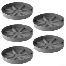 Flower Pot Trays Pack Of 5 Indoor And Outdoor Use Suitable For Various Plants Breathable Drainage Gray 22.7 By 32 Cm