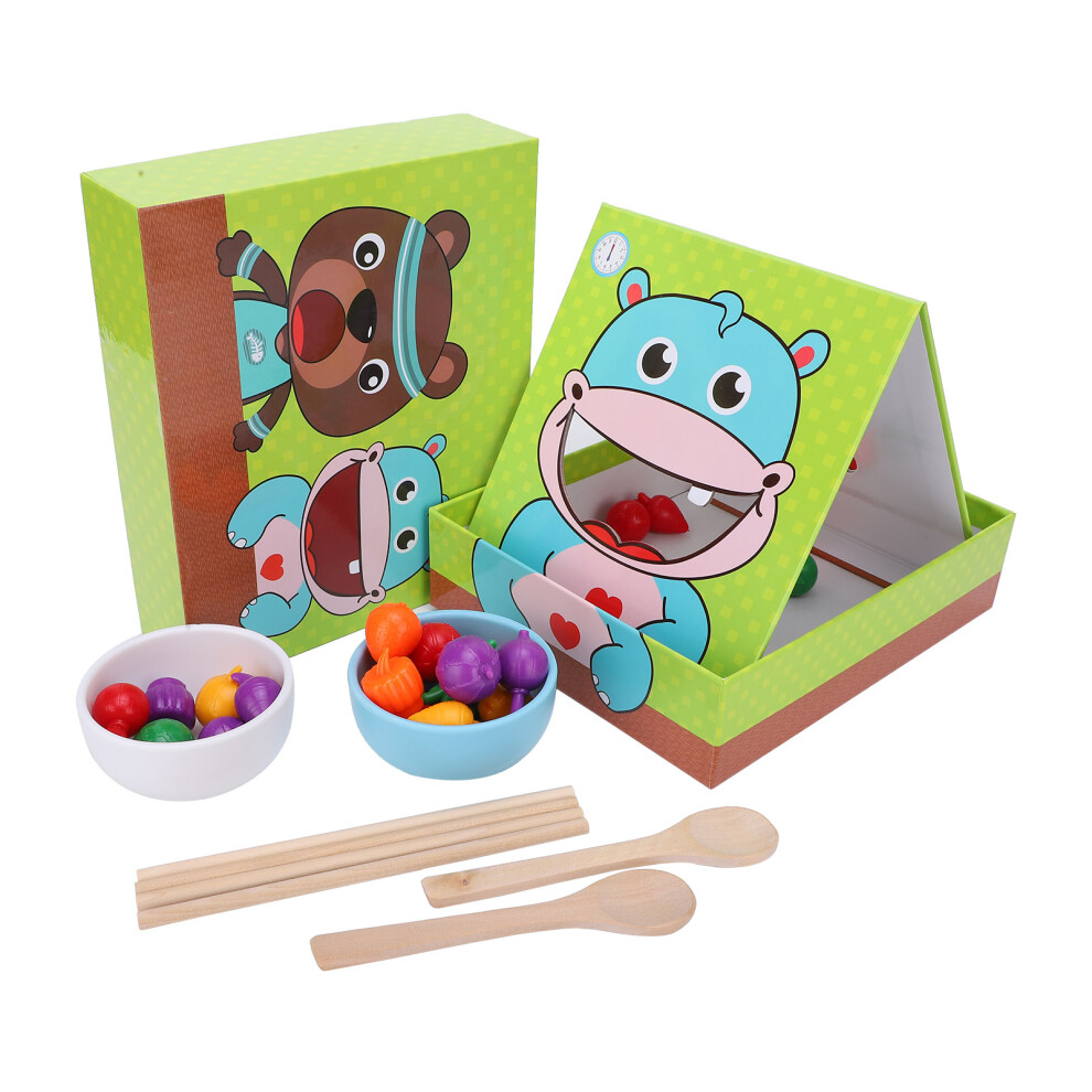 Wooden Feeding Game Spoon & Chopstick Training Toy for 36+ Months