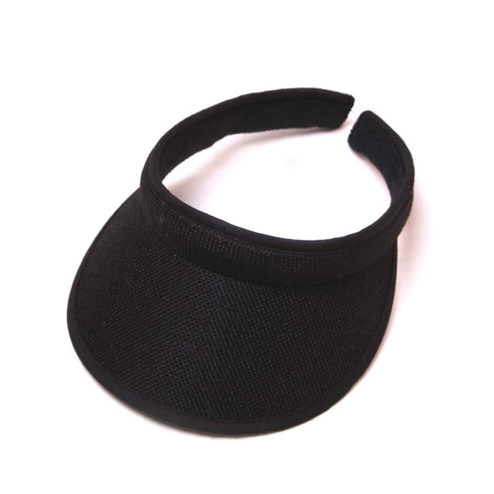 Sun Visors Unisex Wicking Uv Protection Sport Cap For Golf Cycling Fishing Tennis Running Black Adjustable 9094768814376