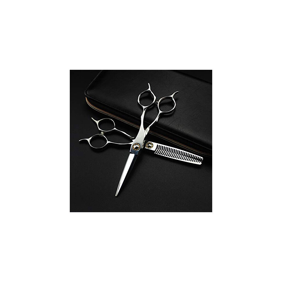 Professional Hair Cutting Scissors Kit, 6 Inch Japanese Stainless Steel Barber Shears with UltraSharp Blades
