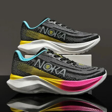 (Black Yellow, 45) Men's Running Shoes Breathable Sneakers Mesh Non-Slip Cushioning Outdoor Jogging Couple Trainer Race Luxury shoes