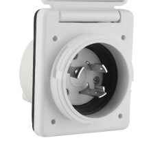 30AMP RV Power Inlet Outlet Waterproof UV-Resistant Durable Plastic