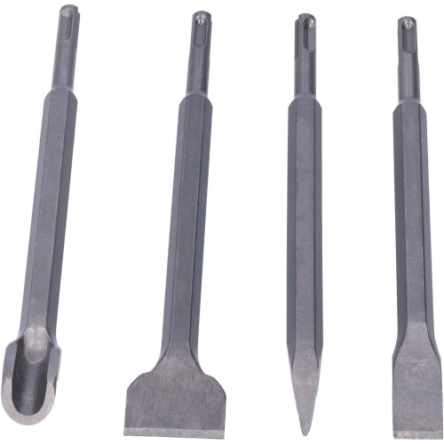 Hammer Drill Chisel Bit 4Piece 250mm Masonry Chisel Set Portable for Prying and Tile Removal 1