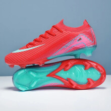 (Orange FG, 37) New Men Outdoor Football Boots Soccer Shoes Cleats Match Training TF/FG Grass Ankle Long Spikes Sport