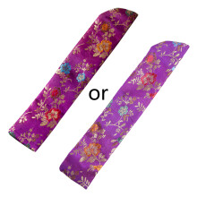 Chinese Style Hand Fan Cover Bag Vintage Embroidery-Purple