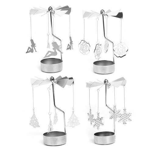 Metal Rotating Tea Light Candle Holders Spinning-  03 2