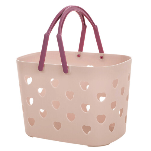 Shower Basket with Handle for Bathroom,Kitchen,College-Pink