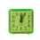 Mini Square Alarm Clock Compacts Increasing Sound Snoozes-Green 1