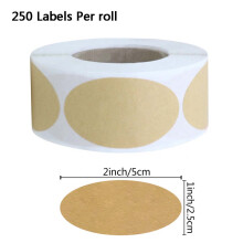 250pcs/roll DIY Blank Kraft Label Handmade Baking Seal Stickers