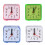 Mini Square Alarm Clock Compacts Increasing Sound Snoozes-Green 2