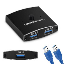 USB 3.0 Switch Selector Speed BiDirectional USB Switch 2 In 1 Out 1 In 2 Out for Monitor Laptop Gaming Console
