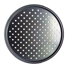 9/10/11/12 Inch Baking Pizza Pan with Holes Carbon-Black 28cm