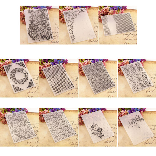Flower Net Plastic Embossing Folder DIY Craft-Mixed Color 1