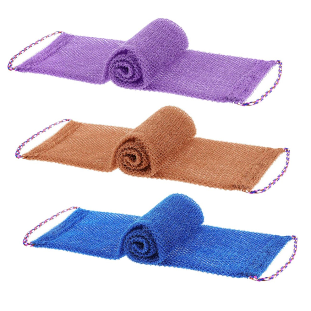 3Pcs Exfoliating Back Scrubbers African Style Bath Towels for Smooth Skin Rich Foaming Body Scrub Towels