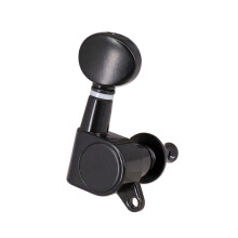 Sealed 6 Right Guitar Tuning Heads in Chrome Black for Easy DIY