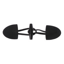6 Pair Toggles Closure with Horn Button Sewing Button PU-Black
