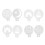 8pcs/set Eid Mubarak Ramadan Moon Coffee Flower Spray-White 2