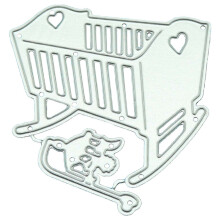 Baby Carriage Metal Cutting Dies Stencil DIY-Silver