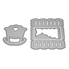 3D Baby Cot Metal Cutting Dies Stencil DIY-Silver M