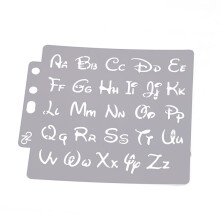 Alphabet Painting Stencil Scrapbooking Embossing-Light Grey