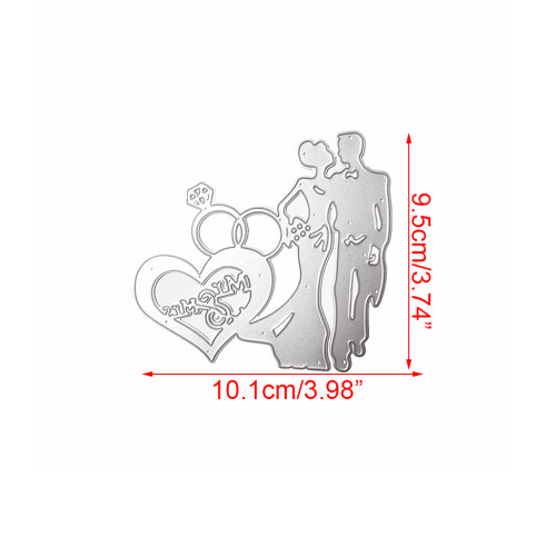 Bride Groom Ring Metal Cutting Dies Stencil Scrapbooking DIY 1