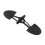 6 Pair Toggles Closure with Horn Button Sewing Button PU-Black 7