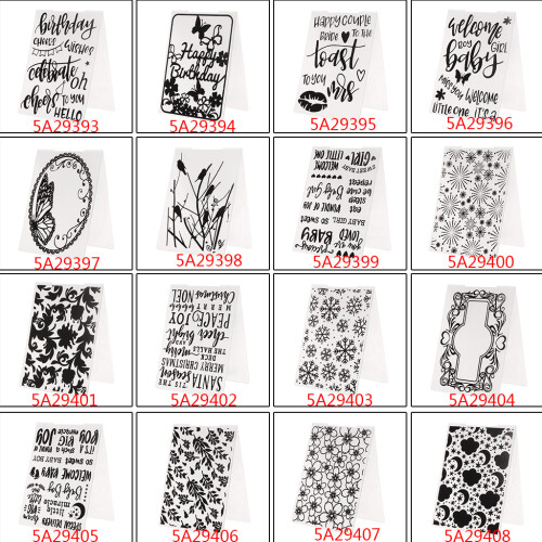 Xmas Snowflake Embossing Folder Template for Gift-Clear 2