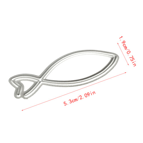 Fish Cutting Dies for Photo Card Making Die Cuts-Silver 1