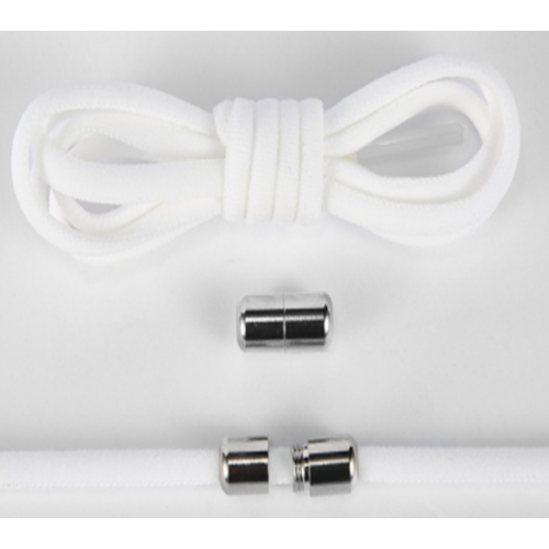Elastische Schnürsenkel mit Verschluss 1 Paar White 2