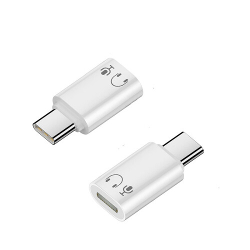 Lightning Buchse auf USB-C Stecker Adapter – Aluminium Kopfhörer Adapter White 1