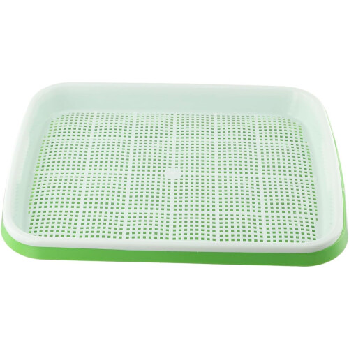Microgreens Growing Tray with Mesh Bottom for Faster Growth, Durable Plastic Sprouting Tray 2
