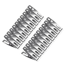 Stainless Steel Clothespins Pack of 20-Flat mouth clip