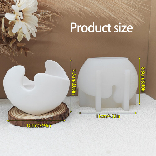 Eggshell Silicone Candlestick Mould For Tealight Holder Candle 2